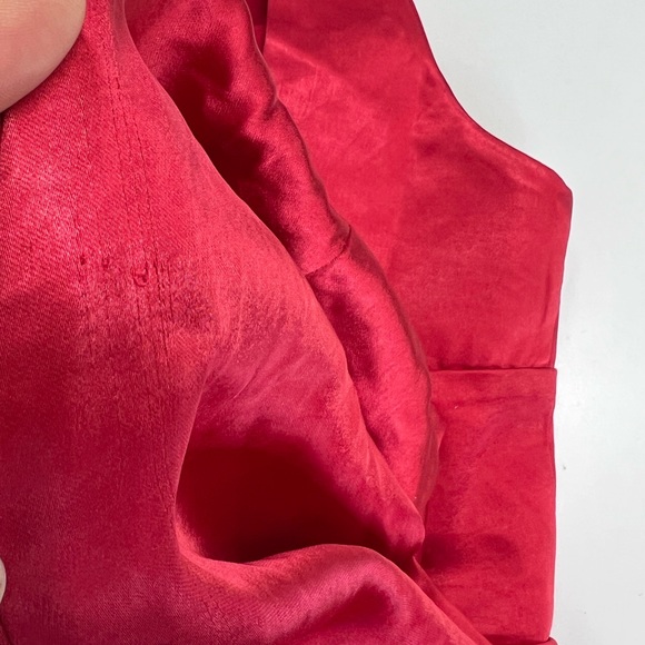 Selfie Leslie Come What May Pintuck Pleat Gathered Side Mini Dress Red NEW L/XL - Picture 7 of 16